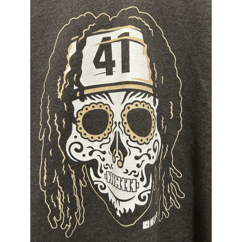NFLPA Hoodie Day of the Dead #41 Skull Graphic Streetwear New Orleans Lg, Fball
